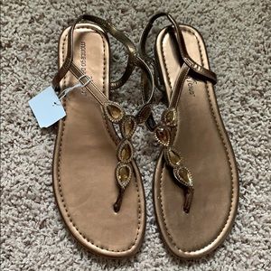 Brown stoned sandals